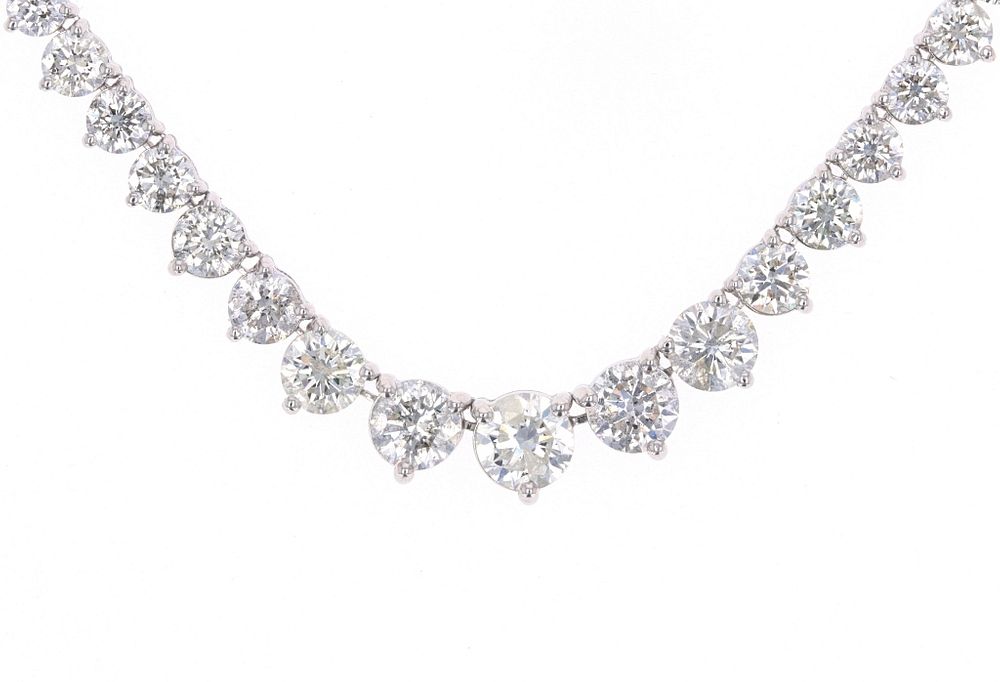 Appraisal: Stunning ct Graduated Diamond K Necklace Featured in this lot