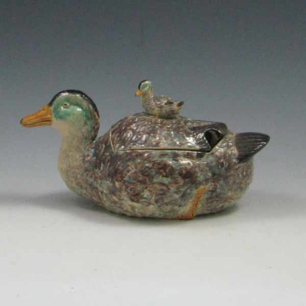 Appraisal: Majolica Duck Sugar Bowl marked Made in Portugal A and