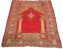 Appraisal: Antique Turkish Prayer Rug ca Antique turkish prayer rug is