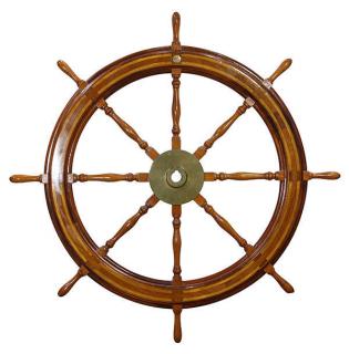 Appraisal: Inlaid ship's wheel Inlaid ship's wheel th century executed in