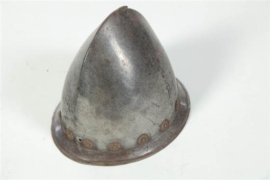 Appraisal: HELMET European th century or earlier steel Cabasset helmet with