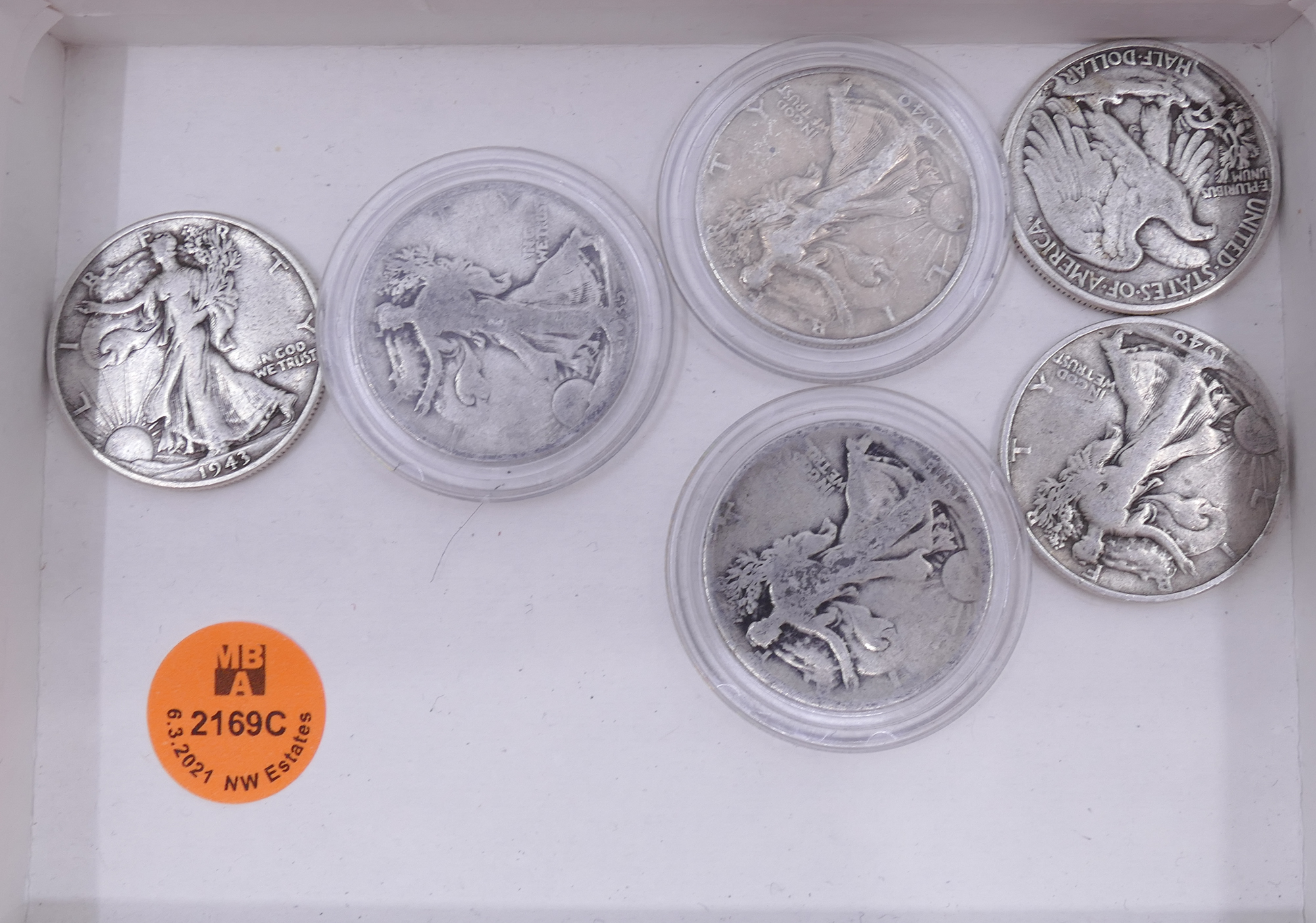 Appraisal: Box pc US Walking Liberty Silver Half Dollars