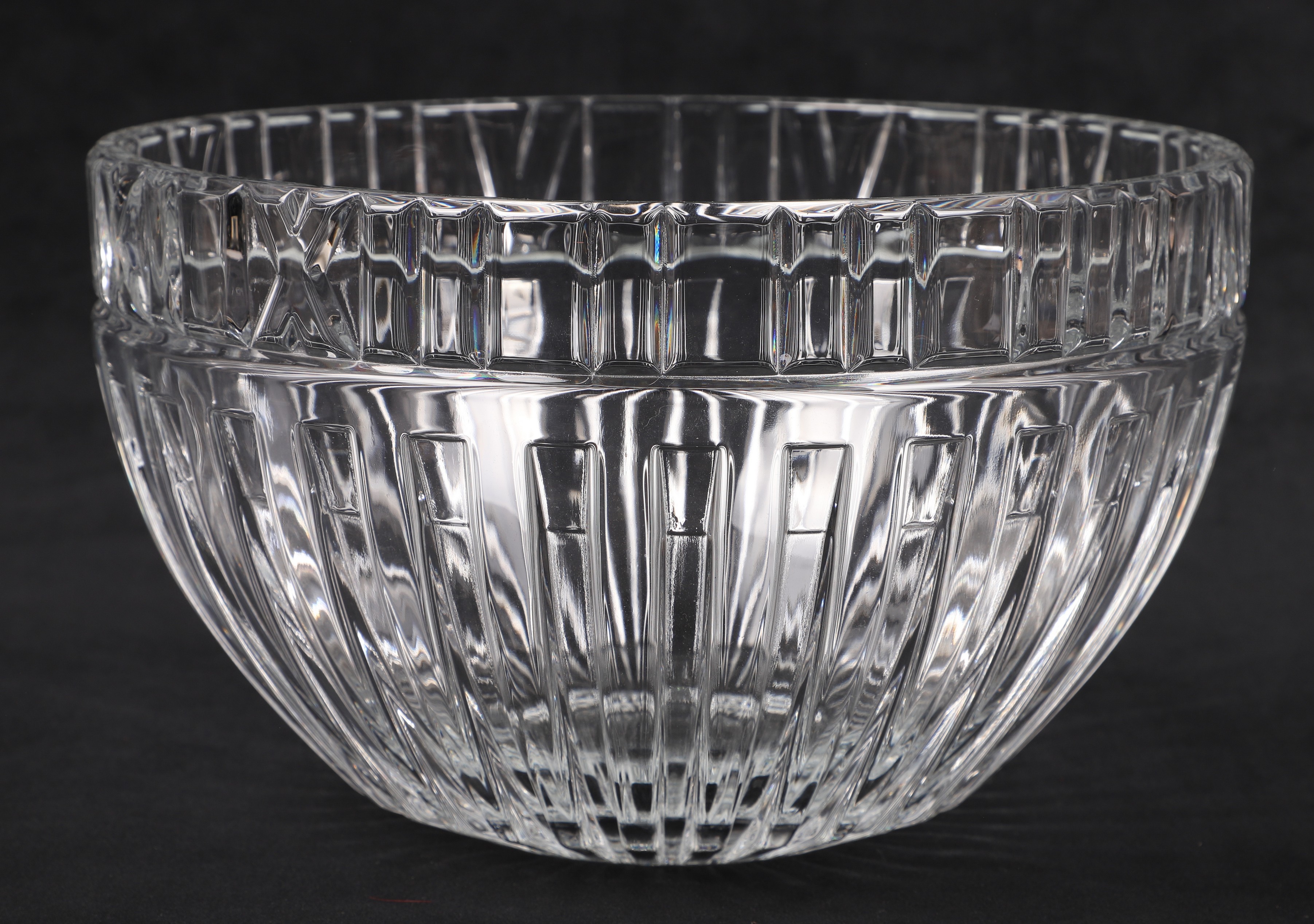 Appraisal: Tiffany and Co Atlas crystal center bowl dia h