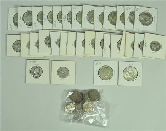 Appraisal: Silver Lot Washington Quarters all dated grade G-VF Plus additional