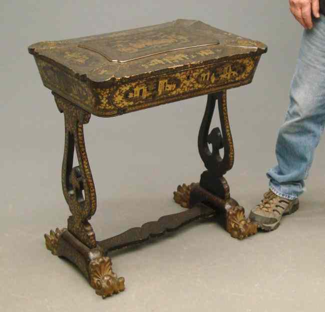 Appraisal: th c Chinoisserie sewing stand '' W '' D ''