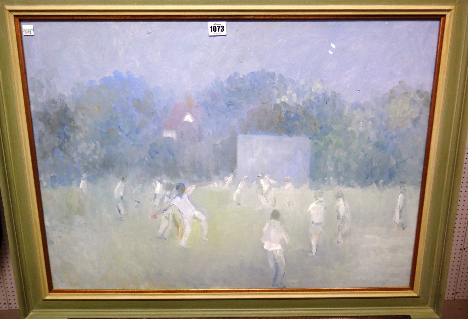 Appraisal: Bernard Myers b St Pauls Hammersmith Boys playing cricket oil