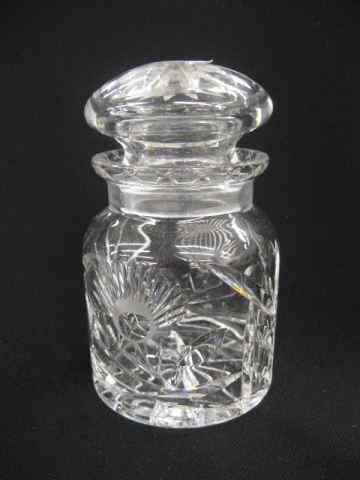 Appraisal: Cut Glass Dresser Jar floral design '' tall excellent