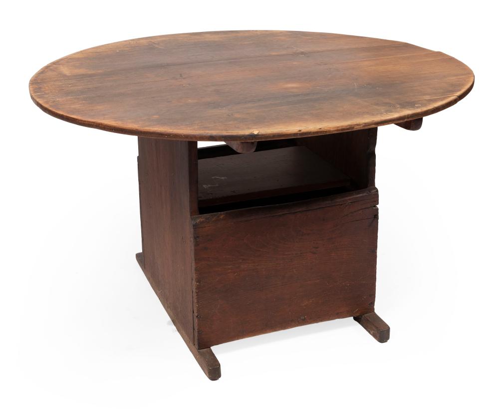 Appraisal: SHOE-FOOT HUTCH TABLE NEW ENGLAND LATE TH EARLY TH CENTURY