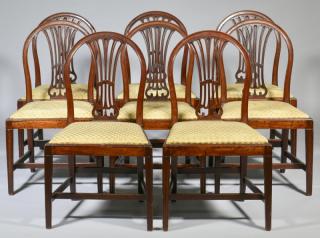 Appraisal: Set George III Mahogany Dining Chairs Set of Eight English