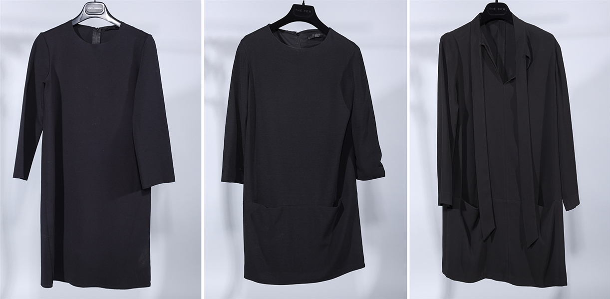 Appraisal: Three black The Row Tunic Dresses condition good with light