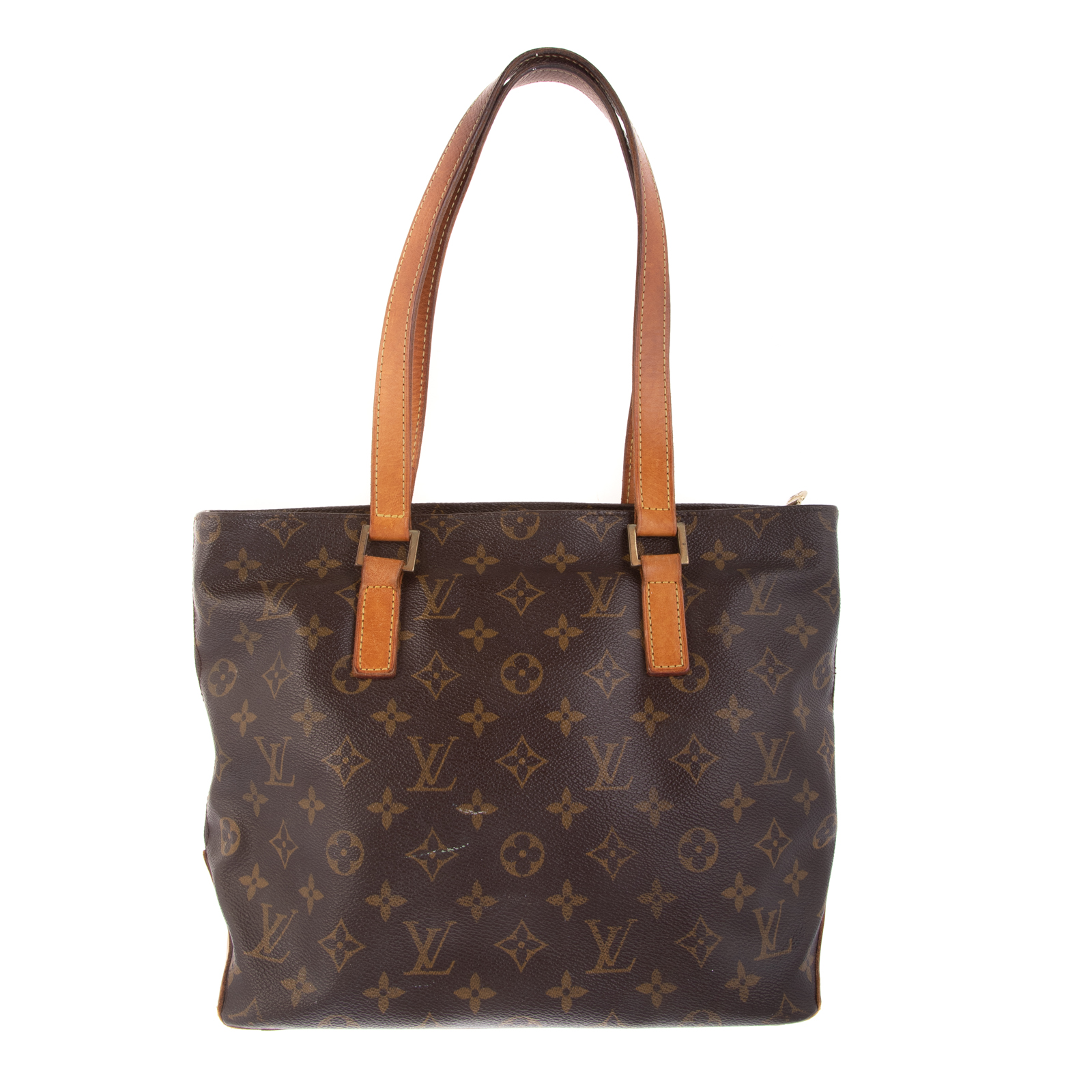 Appraisal: LOUIS VUITTON MONOGRAM CABAS PIANO A brown and tan Monogram