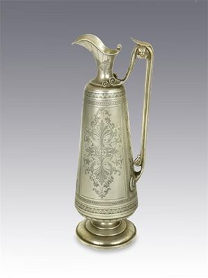 Appraisal: Australia A rare late th century wine ewer of tapering