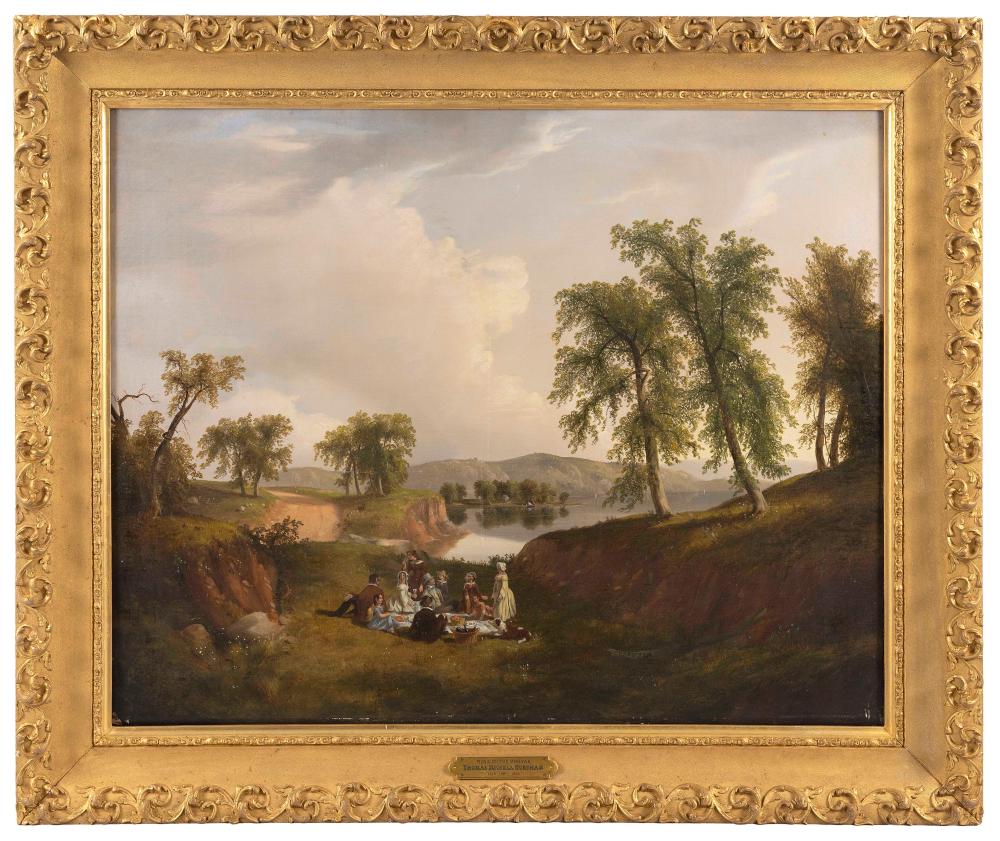 Appraisal: THOMAS MICKELL BURNHAM MICHIGAN MASSACHUSETTS - PICNIC ON THE MOHAWK