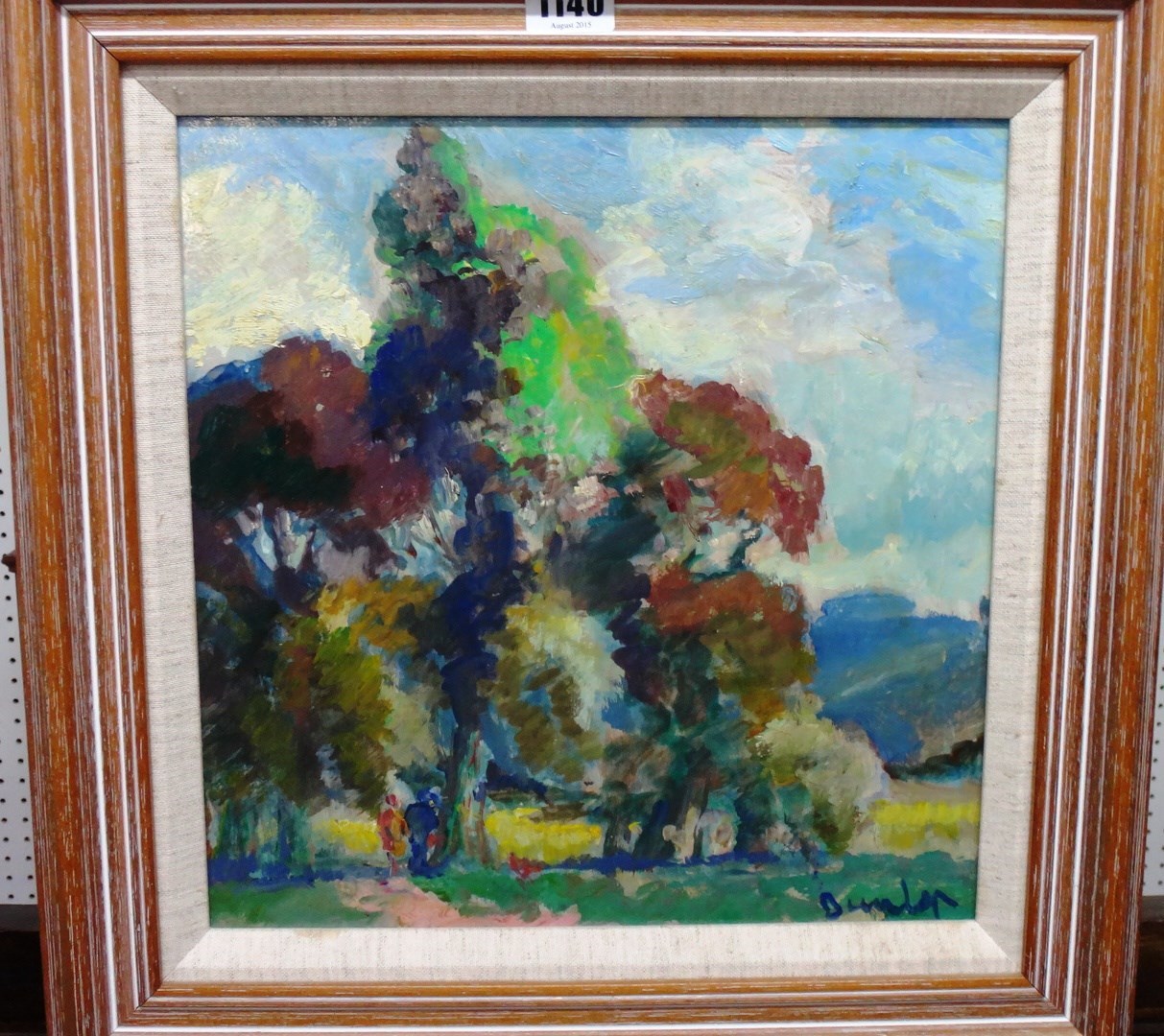 Appraisal: Ronald Ossory Dunlop - Trees and figures oil on board