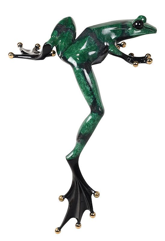 Appraisal: Tim Frogman Cotterill British American born enameled bronze of frog