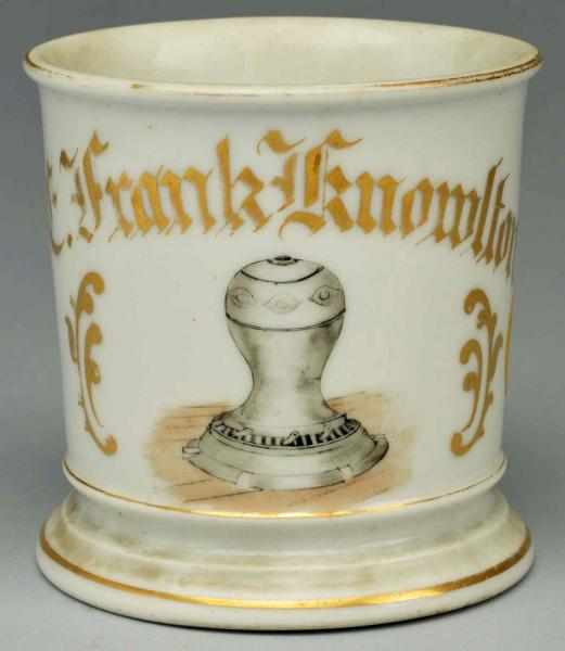 Appraisal: Heater Shaving Mug Gilded Frank Knowlton Stamped CFH GDM France