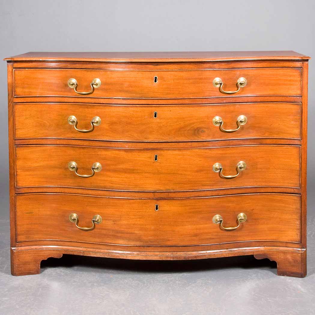 Appraisal: George III Mahogany Chest of Drawers The molded top of