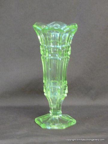 Appraisal: Depression Era Vaseline Glass Bud Vase - Look - Has