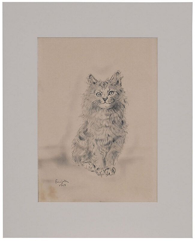 Appraisal: L onard Tsuguharu Foujita French Japanese - Chaton Kitten signed