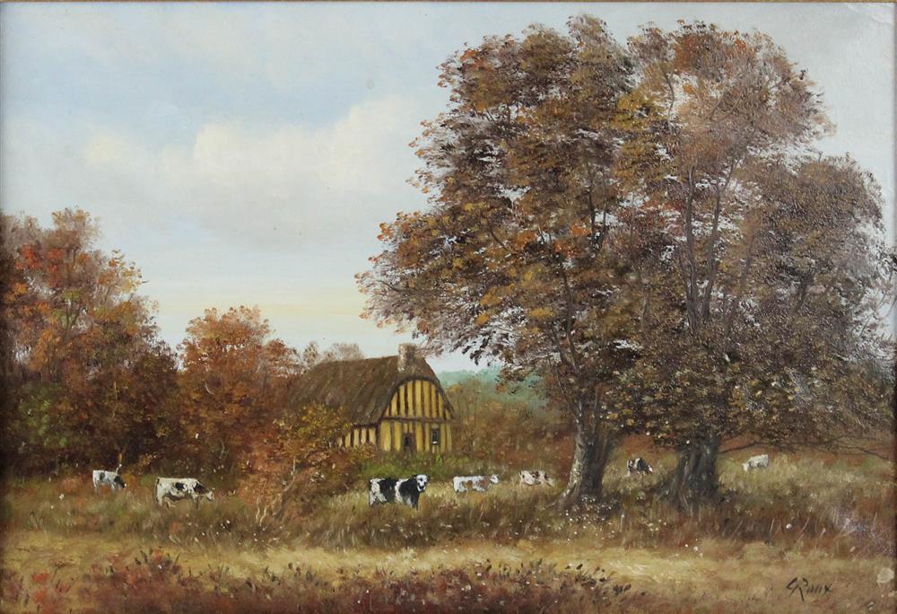 Appraisal: L RAUX FRENCH NORMANDIE EN AUTOMNE - NORMANDY IN THE