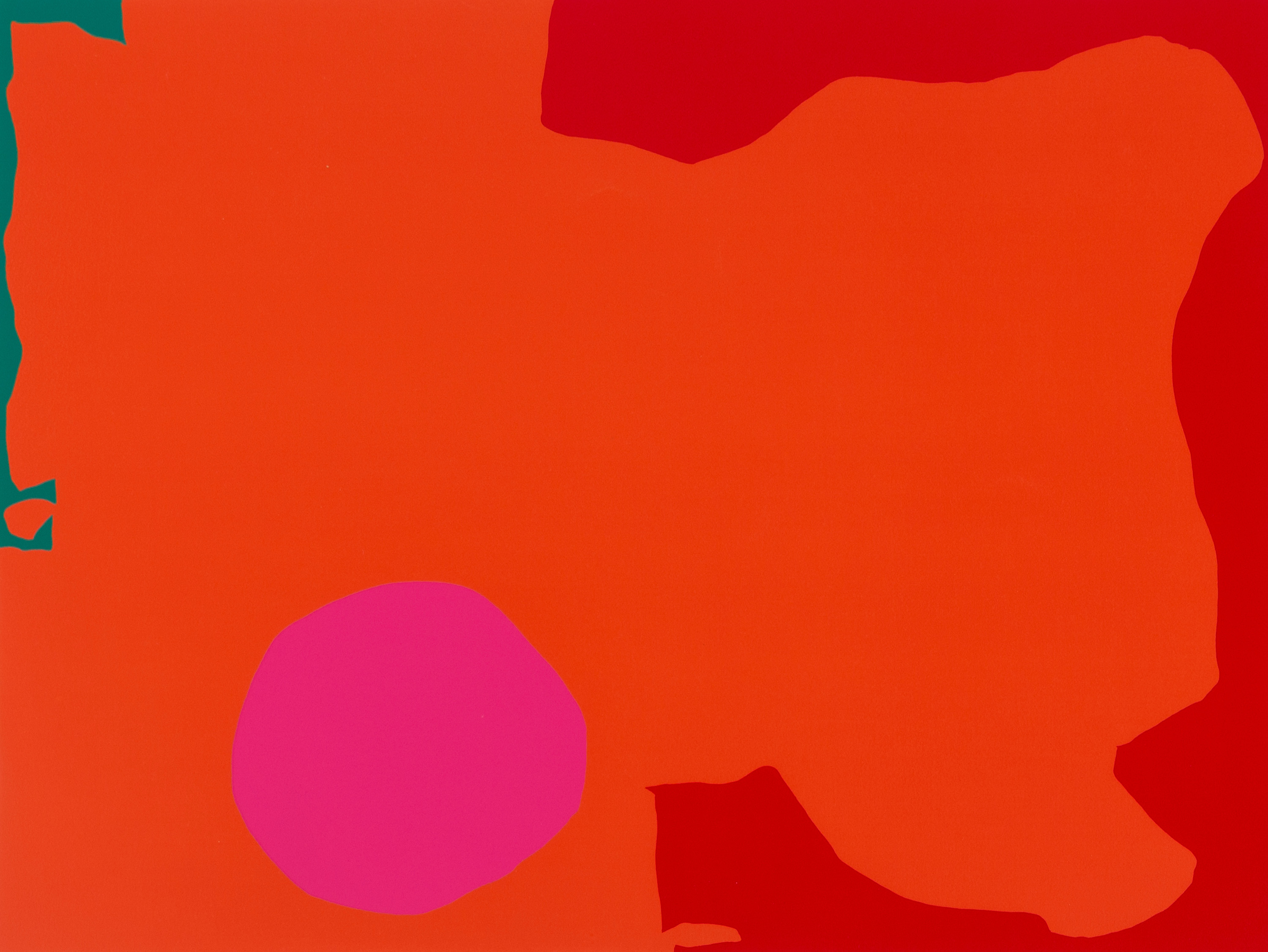 Appraisal: PATRICK HERON BRITISH - MAGENTA DISC RED EDGE Screenprint on