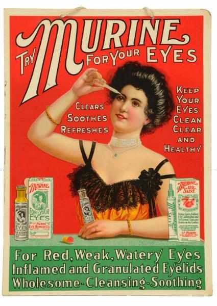 Appraisal: Celluloid Murine Eye Drop Sign Beautiful image of a lady