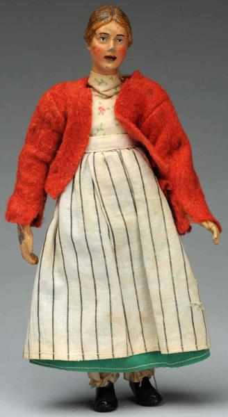 Appraisal: Bucherer Swiss Metal Doll Lady with molded bun rubs on