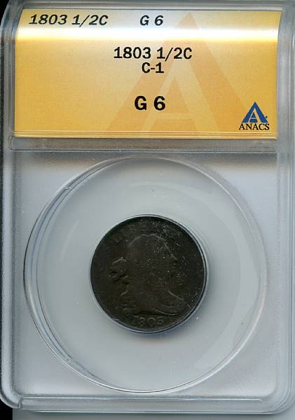 Appraisal: C Good ANACS C- B- R Deep chocolate-brown with excellent