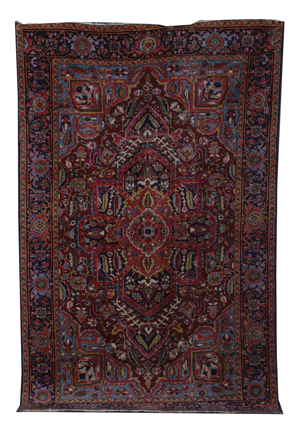 Appraisal: Antique Persian Heriz carpet circa ' x ' Provenance North