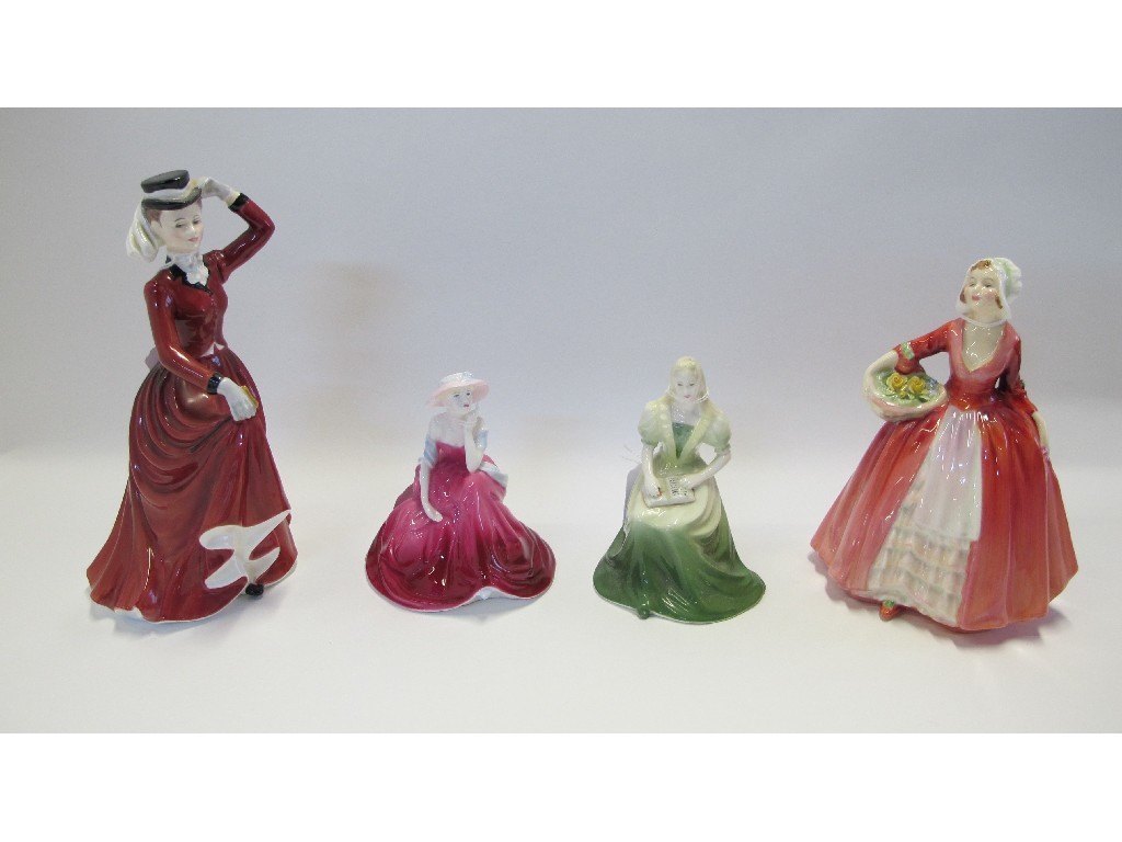 Appraisal: Royal Doulton figure Janet HN two Coalport figures 'In Love'