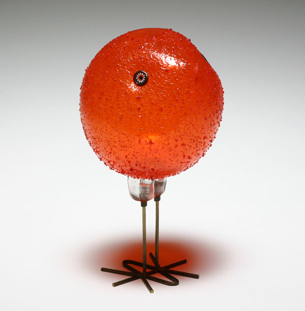 Appraisal: Vistosi art glass Pulcino bird designed by Alessandro Pianon Orange