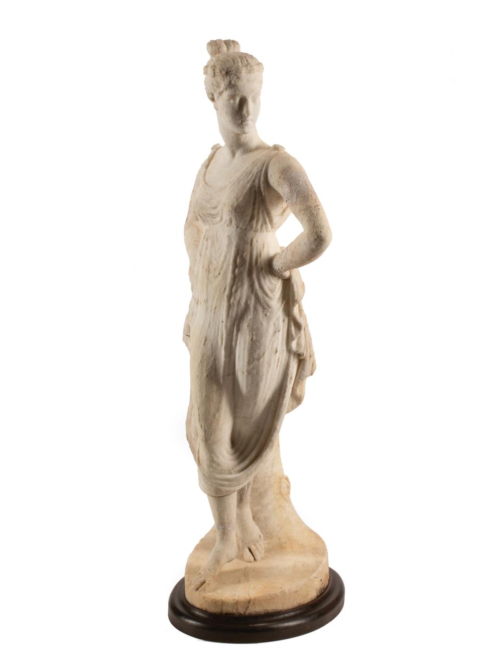 Appraisal: Carved Marble Figure of a Dancing Woman h in w