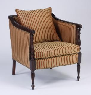 Appraisal: Sheraton style armchair by Kravet Furniture Contemporary Sheraton style armchair