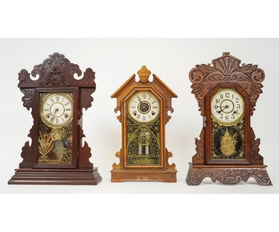 Appraisal: Three mantel clocks by Welsh Ansonia and New Haven Clock