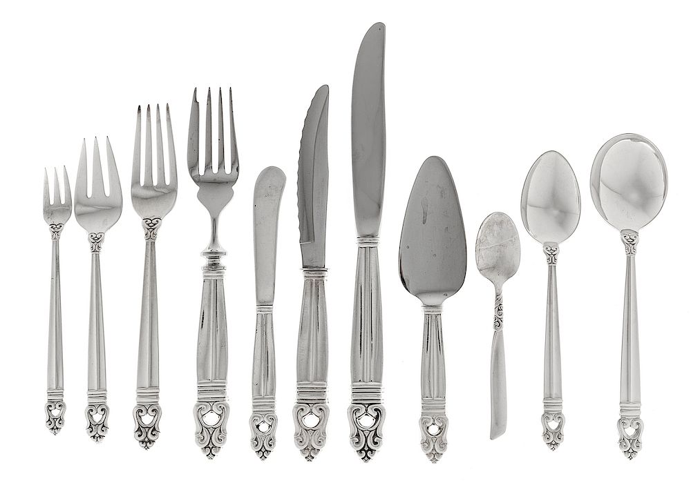 Appraisal: An American Silver Flatware Service An American Silver Flatware Service