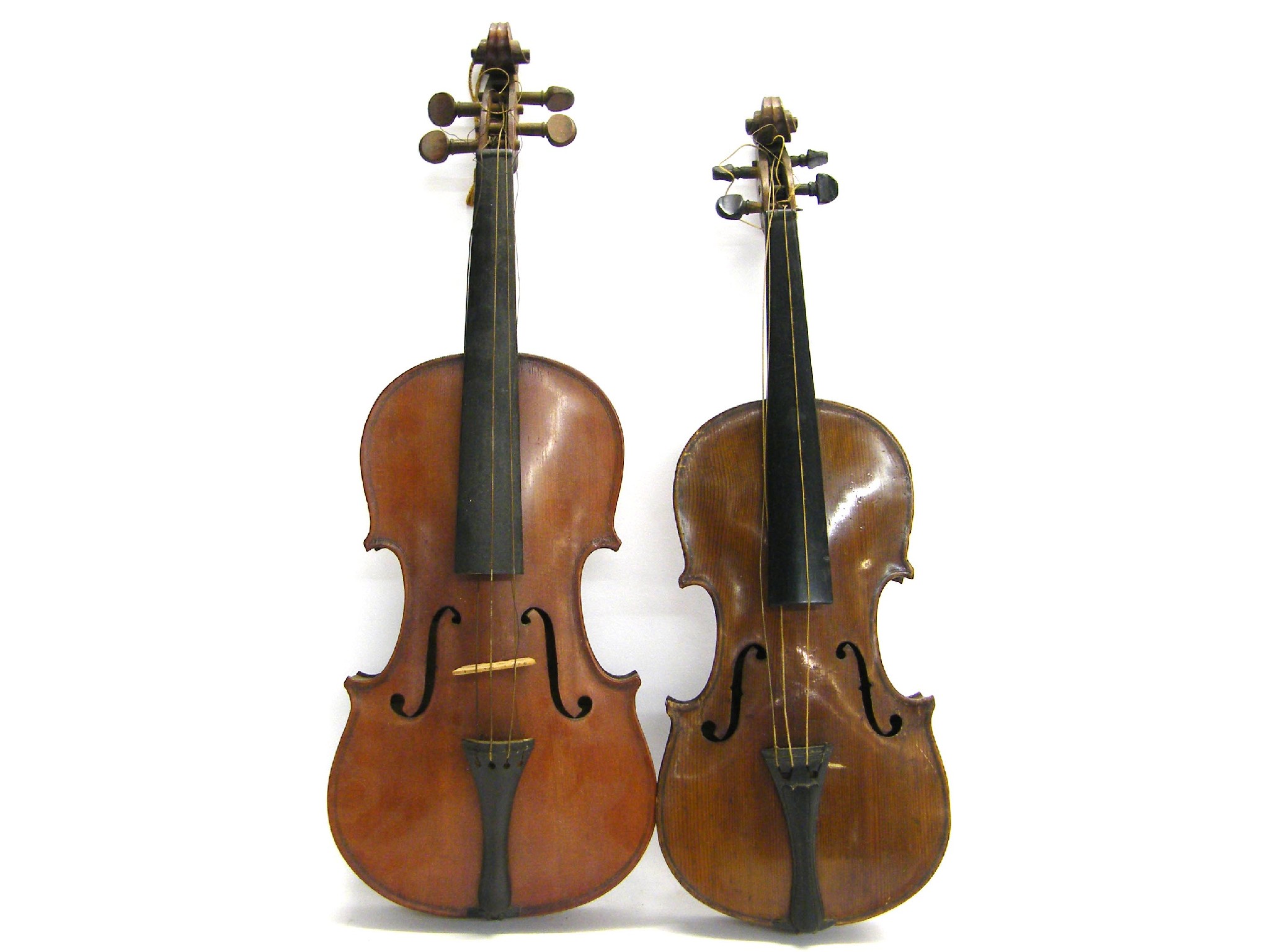 Appraisal: Three-quarter size Maidstone violin cm together with a full size