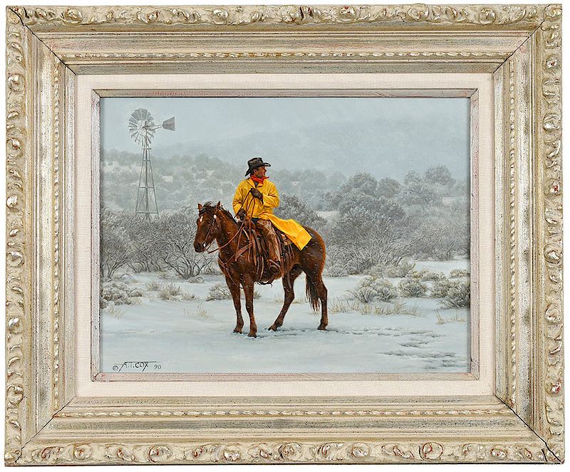 Appraisal: Tim Cox American born Listening for the Bell Mare signed