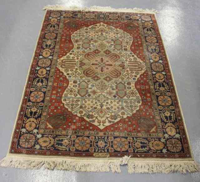 Appraisal: Vintage Signed Oriental Carpet From a Lincolndale NY home Dimensions