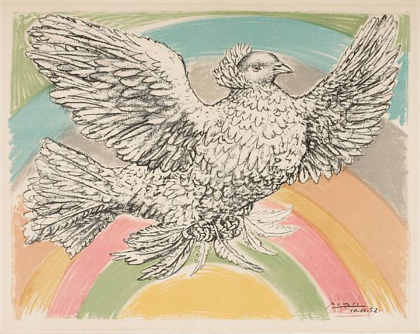 Appraisal: Pablo Picasso Spanish - Colombe Volant l'Arc-en-ciel B M Lithograph