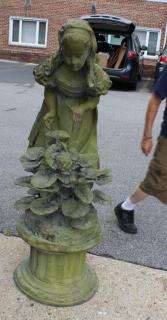 Appraisal: Lifesize and Finely Executed Patinated Metal Sculpture of a Girl