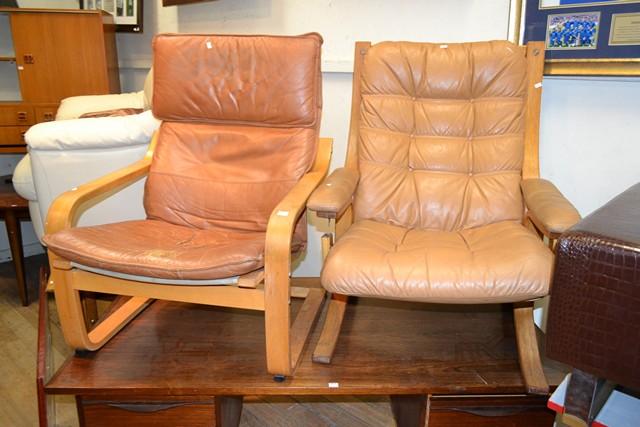 Appraisal: X TESSA LEATHER ARMCHAIRS X TESSA LEATHER ARMCHAIRS