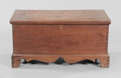 Appraisal: Dovetailed Walnut Blanket Chest American th century top with breadboard