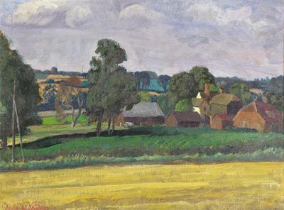 Appraisal: John Aldridge R A - Village landscape Signed also dated