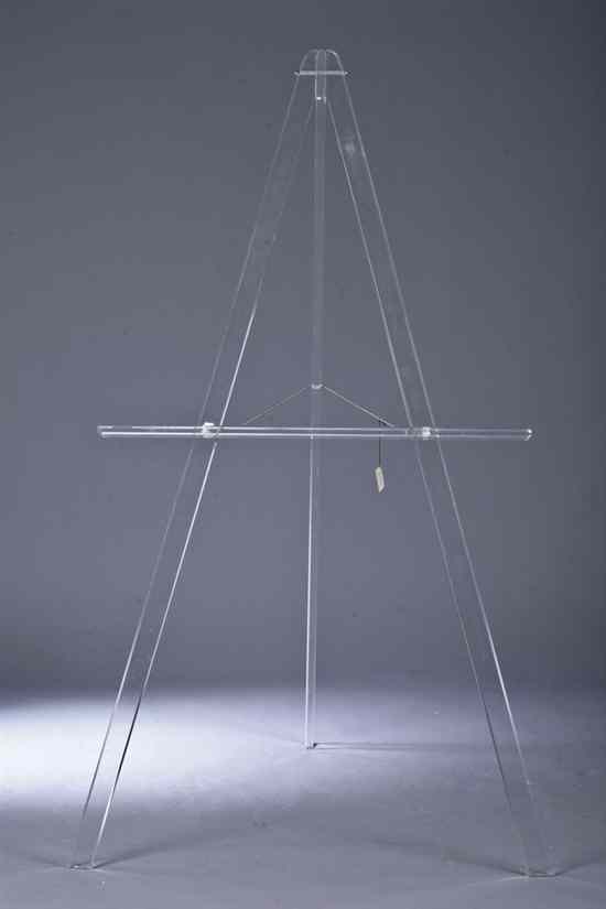 Appraisal: MODERN LUCITE DECORATIVE TRIPOD ARTIST'S EASEL - Height in