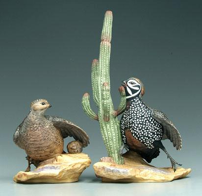 Appraisal: Two Boehm Mearns quails both with printed marks with tassels