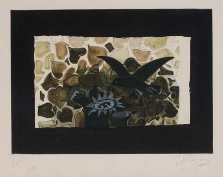 Appraisal: GEORGES BRAQUE after Le Nid Vert Color lithograph on Rives