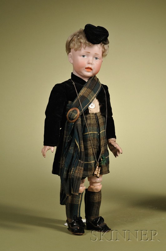 Appraisal: K mmer Reinhardt Character Scottish Boy Germany c bisque socket