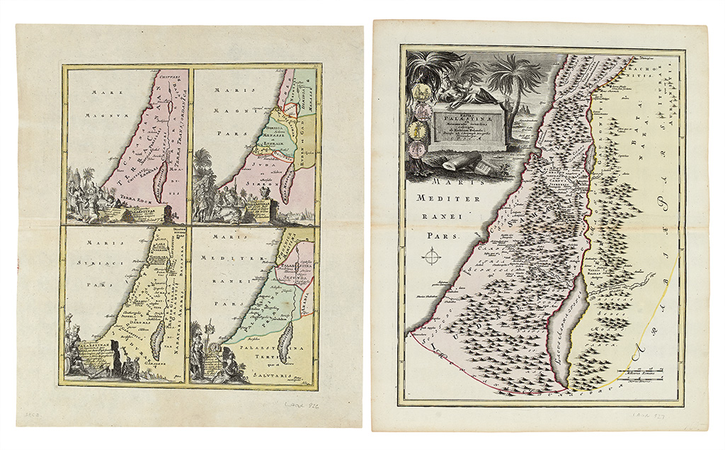 Appraisal: HOLY LAND Wiegel Christopher Facies Palaestinae Conspectus Palaestinae Two double-page