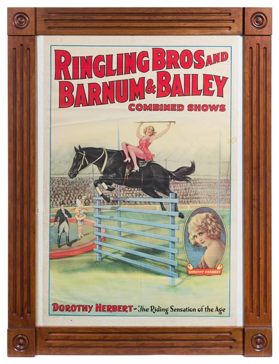 Appraisal: Sale Lot CIRCUS RINGLING BROTHERS AND BARNUM BAILEY Poster Dorothy