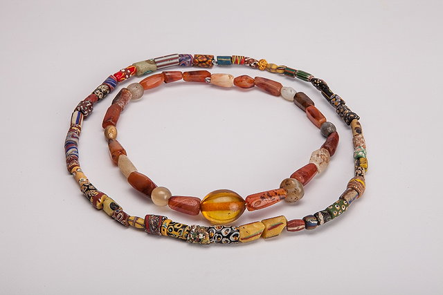 Appraisal: A LENGTH OF VENETIAN GLASS TRADE BEADS long cm and